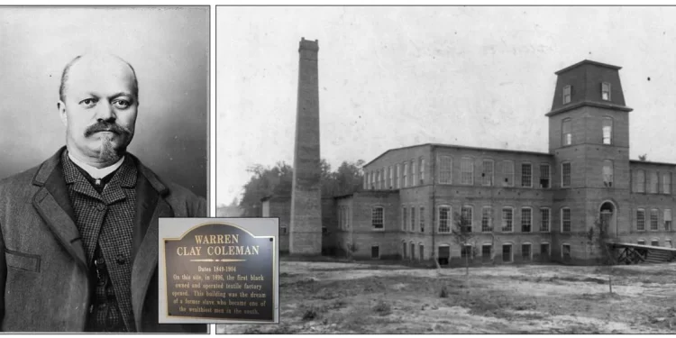 Warren C. Coleman the first Black-owned and operated textile mill in the United States